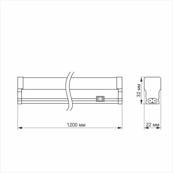 Світильник лінійний T5 LED TITANUM 20W 1.2м 5000K (TL-T5-20125)