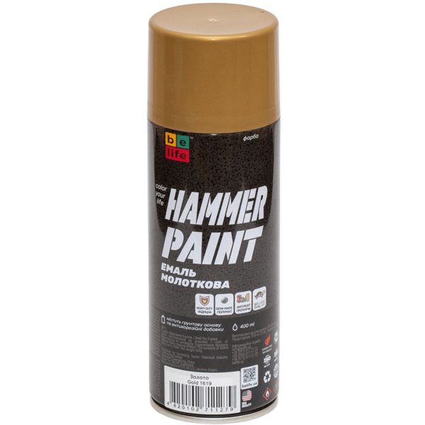 Краска молотковая Belife Hammer Paint золото