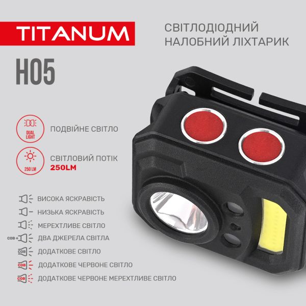 Ліхтарик налобний Police BL-611-1LM+2COB
