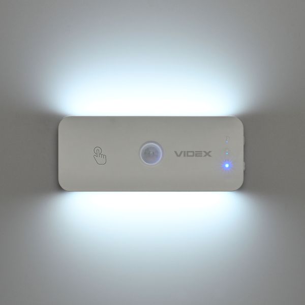 Акумуляторний LED світильник з датчиком руху VIDEX VL-NL053W-S 50Lm 3000K-6500K