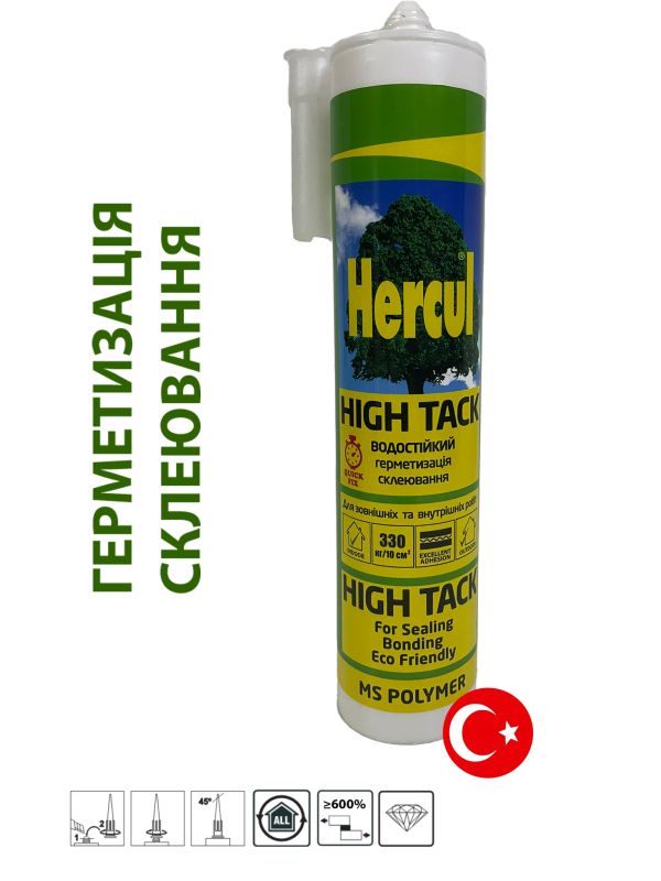 Клей-герметик строительный HERCUL HIGH TACK 290 мл