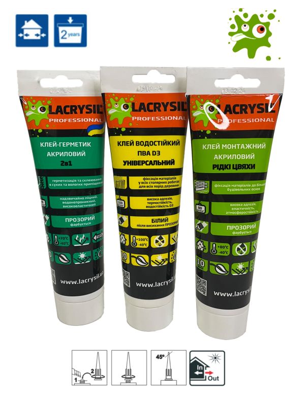 Монтажний клей для декору Lacrysil 150г прозорий
