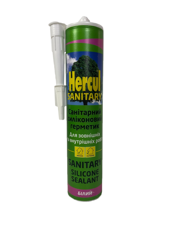 Герметик силиконовый санитарный HERCUL SANITARY белый