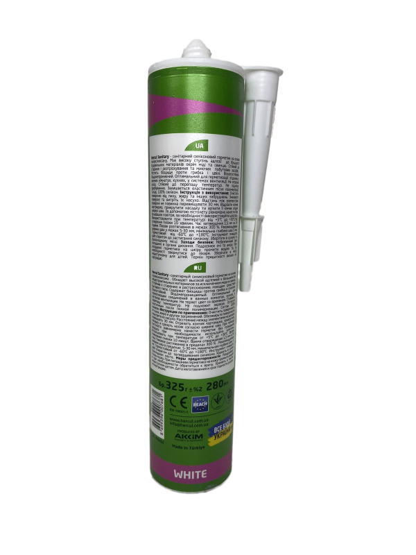 Герметик силиконовый санитарный HERCUL SANITARY белый